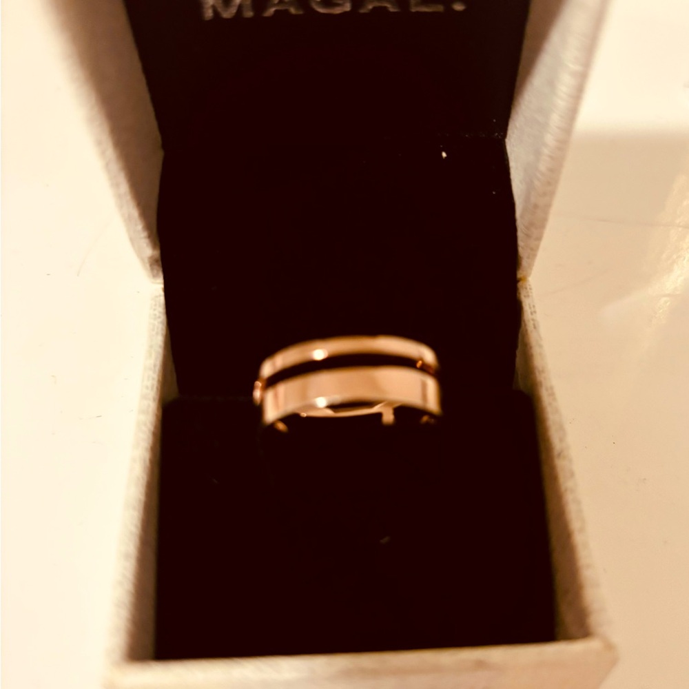 Magal Jewelry gold vermeil rose gold ring size US 8.5 women